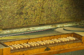 Clavichord süddeutsch ca. 1750/70, Detail